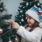 Cronulla Sharks Christmas Santa Hat Australian Rugby Fans - Pixelated Ugly Xmas Pattern Mascot Santa