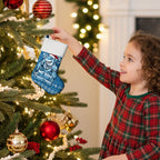 Cronulla Sharks Christmas Stocking Australian Rugby Fans - Pixelated Ugly Xmas Pattern Mascot Santa