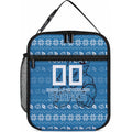 Personalized Cronulla Sharks Christmas Lunch Bag Australian Rugby Fans - Pixelated Ugly Xmas Pattern Mascot Santa