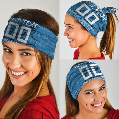 Personalized Cronulla Sharks Christmas Neck Gaiter Australian Rugby Fans - Pixelated Ugly Xmas Pattern Mascot Santa