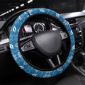 Cronulla Sharks Christmas Steering Wheel Cover Australian Rugby Fans - Pixelated Ugly Xmas Pattern Mascot Santa