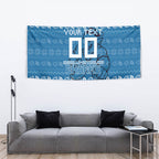 Personalized Cronulla Sharks Christmas Tapestry Australian Rugby Fans - Pixelated Ugly Xmas Pattern Mascot Santa