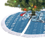 Cronulla Sharks Christmas Tree Skirt Australian Rugby Fans - Pixelated Ugly Xmas Pattern Mascot Santa