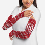 Personalized Dolphins Christmas Arm Sleeves Australian Rugby Fans - Pixelated Ugly Xmas Pattern Mascot Santa