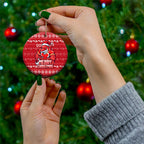 Dolphins Christmas Ceramic Ornament Australian Rugby Fans - Pixelated Ugly Xmas Pattern Mascot Santa