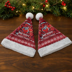 Dolphins Christmas Santa Hat Australian Rugby Fans - Pixelated Ugly Xmas Pattern Mascot Santa