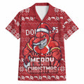 Personalized Dolphins Christmas Hawaiian Shirt Australian Rugby Fans - Pixelated Ugly Xmas Pattern Mascot Santa