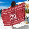 Personalized Dolphins Christmas Sarong Australian Rugby Fans - Pixelated Ugly Xmas Pattern Mascot Santa
