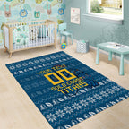 Personalized Gold Coast Titans Christmas Area Rug Australian Rugby Fans - Pixelated Ugly Xmas Pattern Mascot Santa