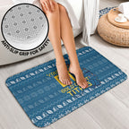 Personalized Gold Coast Titans Christmas Bathroom Set Australian Rugby Fans - Pixelated Ugly Xmas Pattern Mascot Santa
