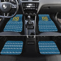 Personalized Gold Coast Titans Christmas Car Mats Australian Rugby Fans - Pixelated Ugly Xmas Pattern Mascot Santa