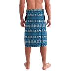 Personalized Gold Coast Titans Christmas Lavalava Australian Rugby Fans - Pixelated Ugly Xmas Pattern Mascot Santa