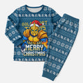 Personalized Gold Coast Titans Christmas Pajama Set Australian Rugby Fans - Pixelated Ugly Xmas Pattern Mascot Santa