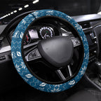 Gold Coast Titans Christmas Steering Wheel Cover Australian Rugby Fans - Pixelated Ugly Xmas Pattern Mascot Santa
