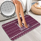 Personalized Sea Eagles Christmas Bathroom Set Australian Rugby Fans - Pixelated Ugly Xmas Pattern Mascot Santa