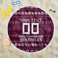 Personalized Sea Eagles Christmas Beach Blanket Australian Rugby Fans - Pixelated Ugly Xmas Pattern Mascot Santa