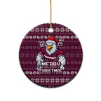 Sea Eagles Christmas Ceramic Ornament Australian Rugby Fans - Pixelated Ugly Xmas Pattern Mascot Santa