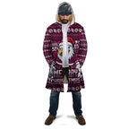 Personalized Sea Eagles Christmas Cloak Australian Rugby Fans - Pixelated Ugly Xmas Pattern Mascot Santa