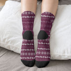 Personalized Sea Eagles Christmas Crew Socks Australian Rugby Fans - Pixelated Ugly Xmas Pattern Mascot Santa