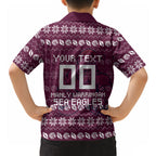 Personalized Sea Eagles Christmas Hawaiian Shirt Australian Rugby Fans - Pixelated Ugly Xmas Pattern Mascot Santa