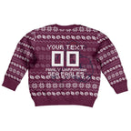Personalized Sea Eagles Christmas Kid Ugly Christmas Sweater Australian Rugby Fans - Pixelated Ugly Xmas Pattern Mascot Santa
