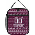 Personalized Sea Eagles Christmas Lunch Bag Australian Rugby Fans - Pixelated Ugly Xmas Pattern Mascot Santa
