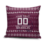 Personalized Sea Eagles Christmas Pillow Cover Australian Rugby Fans - Pixelated Ugly Xmas Pattern Mascot Santa