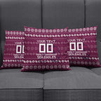 Personalized Sea Eagles Christmas Pillow Cover Australian Rugby Fans - Pixelated Ugly Xmas Pattern Mascot Santa