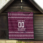 Personalized Sea Eagles Christmas Quilt Australian Rugby Fans - Pixelated Ugly Xmas Pattern Mascot Santa