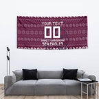 Personalized Sea Eagles Christmas Tapestry Australian Rugby Fans - Pixelated Ugly Xmas Pattern Mascot Santa