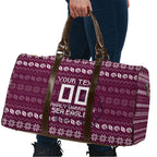 Personalized Sea Eagles Christmas Travel Bag Australian Rugby Fans - Pixelated Ugly Xmas Pattern Mascot Santa