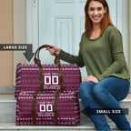 Personalized Sea Eagles Christmas Travel Bag Australian Rugby Fans - Pixelated Ugly Xmas Pattern Mascot Santa