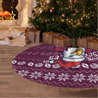 Sea Eagles Christmas Tree Skirt Australian Rugby Fans - Pixelated Ugly Xmas Pattern Mascot Santa