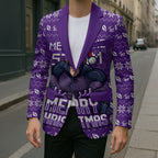Personalized Melbourne Storm Christmas Blazer Australian Rugby Fans - Pixelated Ugly Xmas Pattern Mascot Santa