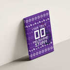 Personalized Melbourne Storm Christmas Canvas Wall Art Australian Rugby Fans - Pixelated Ugly Xmas Pattern Mascot Santa