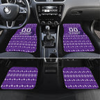 Personalized Melbourne Storm Christmas Car Mats Australian Rugby Fans - Pixelated Ugly Xmas Pattern Mascot Santa