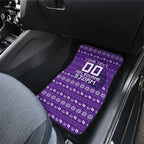 Personalized Melbourne Storm Christmas Car Mats Australian Rugby Fans - Pixelated Ugly Xmas Pattern Mascot Santa