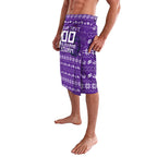 Personalized Melbourne Storm Christmas Lavalava Australian Rugby Fans - Pixelated Ugly Xmas Pattern Mascot Santa