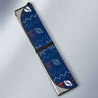 Personalized Newcastle Knights Christmas Auto Sun Shade Australian Rugby Fans - Pixelated Ugly Xmas Pattern Mascot Santa