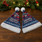 Newcastle Knights Christmas Santa Hat Australian Rugby Fans - Pixelated Ugly Xmas Pattern Mascot Santa