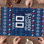 Personalized Newcastle Knights Christmas Puzzle Australian Rugby Fans - Pixelated Ugly Xmas Pattern Mascot Santa