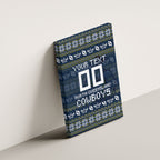 Personalized Cowboys Christmas Canvas Wall Art Australian Rugby Fans - Pixelated Ugly Xmas Pattern Mascot Santa