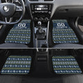Personalized Cowboys Christmas Car Mats Australian Rugby Fans - Pixelated Ugly Xmas Pattern Mascot Santa