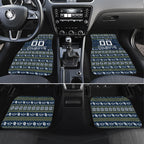 Personalized Cowboys Christmas Car Mats Australian Rugby Fans - Pixelated Ugly Xmas Pattern Mascot Santa