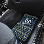 Personalized Cowboys Christmas Car Mats Australian Rugby Fans - Pixelated Ugly Xmas Pattern Mascot Santa