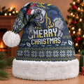Cowboys Christmas Santa Hat Australian Rugby Fans - Pixelated Ugly Xmas Pattern Mascot Santa