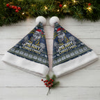 Cowboys Christmas Santa Hat Australian Rugby Fans - Pixelated Ugly Xmas Pattern Mascot Santa