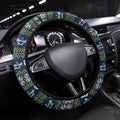 Cowboys Christmas Steering Wheel Cover Australian Rugby Fans - Pixelated Ugly Xmas Pattern Mascot Santa