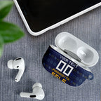 Personalized Parramatta Eels Christmas AirPods Case Australian Rugby Fans - Pixelated Ugly Xmas Pattern Mascot Santa