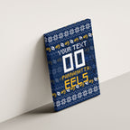 Personalized Parramatta Eels Christmas Canvas Wall Art Australian Rugby Fans - Pixelated Ugly Xmas Pattern Mascot Santa